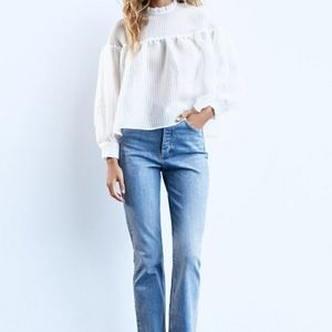Zara | White Organza Top